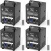 Erreyht Macchina pirotecnica 1000W, 4 Proiettore di scintille fredde D-MX | Acciaio inox, 15 x 15 x 22,6 cm; ideale per feste, matrimoni, Natale, eventi sportivi e DJ set