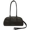 LIEBESKIND BERLIN Pelle borsa a tracolla Capri Satchel Deep Soil marrone scuro