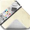 Clara Clark Tappeto da bagno in velluto memory foam, antiscivolo, lavabile in lavatrice, si asciuga rapidamente, ultra morbido, per bagno, 20 x 32, colore: bianco solido