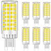 MENTA Lampadine LED G9 9W, Nessun Sfarfallio, Luce Bianca Fredda 6000K, 750lm, Equivalente 75W Lampada Alogena, Luce brillante, Risparmio Energetico, Non Dimmerabile, AC220-240V, Φ18*64mm, 6 pezzi