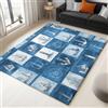Generic Tappeto Salotto 80 x 150 cm, Morbido Tappeto Scendiletto Stile nautico ancora Stampato, per Salotto Cameretta Bambino Ufficio blu