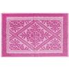 SaRani Tappeto Intrecciato Sardo in Cotone Tinta Unita Fantasia in Rilievo Bordo Ricciolini, PRODOTTO IN SARDEGNA (40x60 cm, Fucsia)