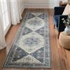 BEIMO Tappeto Salotto Pelo Corto Vintage, Tappeto Camera Da Letto, Tappeti Antiscivolo Lavabile, Tappeti Persiano per Corridoio, Soggiorno, Sala, Blu Marino Vintage, 80x150cm