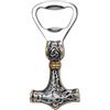 JewelryWe Apribottiglie a forma di martello di Thor: da uomo, nodo celtico vichingo, mitologia norrena, mjolnir, strumento da bar in acciaio inox, idea regalo nordica