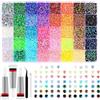 Peosaard Kit Bedazzled, Kit abbagliante di strass in resina da 32000 pezzi con colla da 3 pezzi da 10 ml, strass colorati da 0, 3 cm Bedazzler per abiti artigianali, tazze, scarpe, nail art in tessuto, 40 colo
