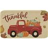 comfoyar Zucca Zerbino Autunno, Thankful Benvenuto Zerbini mit Camion e Foglia D'acero per Ringraziamento Raccolto Halloween Decorazione, Tappeto Antiscivolo Lavabile per Esterno Interni, 43X75cm