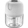 ZMdooreasy Tritatutto elettrico USB, 250 ml, strumento da cucina per macinare rapidamente aglio, noci e verdure (bianco)