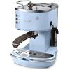 De'Longhi Icona Vintage Macchina da Caffè Espresso Manuale e Cappuccino, Utilizzabile con Caffè in Polvere e Cialde E.S.E., Spegnimento automatico, Caldaia acciaio, Serbatoio 1,4L, Azzurro