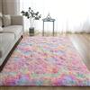 AIMECO Tappeto a pelo lungo, colorato, 140 x 200 cm, antiscivolo e lavabile, morbido tappeto di peluche per soggiorno, camera da letto e cameretta dei bambini, ideale per bambini e animali domestici