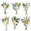 FENGQQKJ 6 mazzi di fiori secchi mini fiori secchi reali per artigianato boho bouquet di fiori secchi verde piccolo bouquet fatto a mano secchi fai da te fiori secchi decorazione floreale per cornici