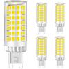 MENTA Lampadine LED G9 9W, Nessun Sfarfallio, Luce Bianca Fredda 6000K, 750lm, Equivalente 75W Lampada Alogena, Luce brillante, Risparmio Energetico, Non Dimmerabile, AC220-240V, Φ18*64mm, 4 pezzi