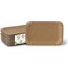 BIOZOYG piatto di carta quadrato 250 pezzi I piatto monouso in cartone duplex I piatto snack biodegradabile di colore naturale I ciotola per patatine fritte 13 x 20 cm rettangolare