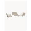 Bizzotto Salotto da giardino Konnor, set da 4 -
