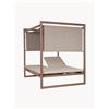 Bizzotto Daybed da giardino doppio con tettuccio parasole Konnor -