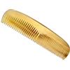 Lüna - Pettine per capelli in vero corno grosso e fine, 13,0 x 3,5 cm, in corno chiaro