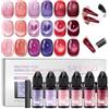 SAVILAND Smalto Gel Cat Eye per Aerografo senza Diluente 6 Colori Vintage Rose Velvet Smalto Gel Magnetico senza HEMA e Acetone, Forte Opacità Fine per Nail Art Ombré e French con Magnete