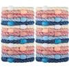BEAMARKER 30 pz. Elastici per Capelli Da Donna, 2.1 pollici, Morbidi Elastici per Coda di Cav Intrecciati, Senza Danni, Bracciale con Perline, Serie Rosa e Blu, per Scuola, Ufficio, Allename