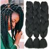 Cybelleza 60cm Extension per Treccine Africane Capelli Finti per Trecce Jumbo Braids Hair 3 Bundles Braiding Hair Treccine Extension Sintetici 300g (Verde scuro)