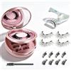 QuidToyzian 2 Paia Kit Ciglia Finte Magnetiche Senza Colla,Effetto Naturale con Applicatore, Riutilizzabili, Facili da Indossare e Rimuovere, Ideale per Principianti, Look Naturale
