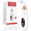 Harukey Aspiratore per rimozione di comedoni e pori, strumento elettrico per il viso, estrattore per acne, multifunzione, con schermo a LED, ricaricabile tramite USB, 5 aspirazioni e 4 sonde
