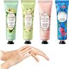 Cerioll Crema Mani Set, Mini Crema Mani Idratante Regalo per Donna, Idratante E Nutriente, Per Compleanno, Festa Della Mamma, Natale, Valentino, Tutti I Tipi Di Pelle, Non Unge, 4 Pezzi