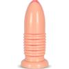 BDSMJOY Plug anale gigante a forma di proiettile con ventosa per esperti Unisex (Color carne)
