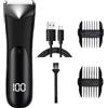 Generic Rifinitore per uomo - modellatore barba precisione, rifinitore portatile LCD | cura gambe orecchie viso naso pube braccia testa regolazione taglio corpo multifunzione casa e viaggio