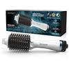 REVAMP Progloss Perfect Blow Dry Styler Air, Spazzola Asciugacapelli Professionale 4 in 1, Asciuga, Liscia e Volumizza, Infusa in Oli Liscianti Progloss, 4 Getti Ionici, Esclusiva Amazon, Bianca