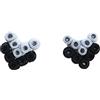 Generico Orecchini a lobo perline fuse Freccia (CL0159 - Nero e grigio)