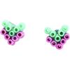 Generico Orecchini a lobo perline fuse Freccia (CL0157 - Verde acqua e rosa)