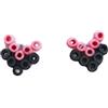 Generico Orecchini a lobo perline fuse Freccia (CL0160 - Rosa e grigio)