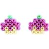 Generico Orecchino a lobo perline fuse Tortina (CL0163 - rosa e verde)