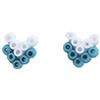 Generico Orecchini a lobo perline fuse Freccia (CL0161 - Bianco e azzurro)