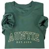 Shinedian Felpa da donna con cappuccio ricamata, con scritta Auntie e scritta Auntie, regalo personalizzato ricamato, girocollo per mamma, 19 colori, XS/S, 19 colori, XS/S, 19 colori, XS/S