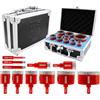 DT-DIATOOL Kit per sega a tazza per piastrelle, 11 pezzi, punte diamantate con gambo triangolare 6/8/10/20/25/28/32/35/45/50/65 mm per forare piastrelle in porcellana marmo quarzo