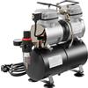 Wiltec Compressore per aerografo AS196 con serbatoio aria 2 cilindri 6 bar Spegnimento automatico