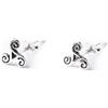 81stgeneration Orecchini a Bottone Triskele in Argento Sterling 925 per Donna | Piccoli Orecchini a Forma di Triscele Celtico | Gioielli Tradizionali Irlandesi | Regalo Simbolico
