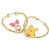 Disney Orecchini a cerchio da donna in argento Sterling con Winnie the Pooh e Pimpi a forma di cuore, color oro