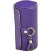 Shurhome Custodia protettiva per gioielli con morbida fodera in velluto, a tre livelli, design cilindrico, organizer da viaggio, organizer con scomparti multipli