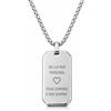 Collana dream Collana Personalizzata Uomo Donna in Acciaio Inossidabile - Piastrina Incisione Fronte e Retro - Ciondolo Personalizzabile con Nome, Data o Dedica - Idea Regalo per Lui e Lei (Argento)