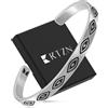 RTZN Bracciale rigido da uomo in acciaio inox di alta qualità, bracciale rigido in argento, impermeabile e non si ossida, minimale braccialetto occidentale, XS/Small, Acciaio inossidabile, Nessuna