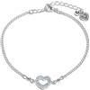 VLNET Vestopazzo bracciale con charms CUORE/STELLA/LUNA/ZIRCONI placcato in argento e in oro.Lavorazione artigianale.Nickel tested.Unisex (cuore zirconi azzurro)