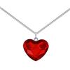 SILVEGO Collana da Donna in Argento 925 con Cristallo Swarovski® Cuore Rosso, VSW064N