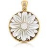 gioiellitaly Ciondolo cammeo madreperla fiore inciso a mano montatura argento 925 dorato gioiello artigianale unico elegante Torre del Greco made in italy