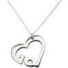 Anniversary Gifts 100% puro stagno - 10 anni di matrimonio anniversario - Collana a forma di cuore con design tagliato 10 anni