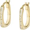 Breil, Orecchini Donna Collezione Tetra TJ3158, Orecchini in Acciaio Lucido e Cristallo, Colore Oro