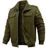 Niwicee Giacca Invernale da Uomo Jacket di Transizione Calda con Interno in Pile Giacca Casual Cerniera Cappotto in Cotone con Tasche Fleece Multiple Giubbotto Giacca da Volo Elegante