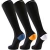 FITRELL 3 Paia di Calze Compressione Graduata Donna 20-30 mmhg Calze Antitrombo Donna & Uomo per Sport, Corsa, Aereo, Viaggi, Gravidanza, Lavoro, Blu+Arancione+Bianco, EU 39-42