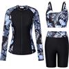 Grace Karin Costume da Bagno da Donna, a 3 Pezzi, con Chiusura Lampo, Elegante Tankini, con Giacca, Abbigliamento da Surf, Maglietta da Nuoto