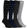 Lucchetti Socks Milano SET DA 4 PAIA DI CALZE UOMO LUNGHE CALDO COTONE COLORATE TENDENZA POIS FANTASIA FASHION MADE IN ITALY